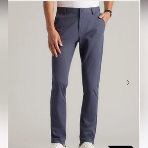 Rhone Men’s Business Casual Flat Front Flex-Knit Commuter Pants In Iron Size 34